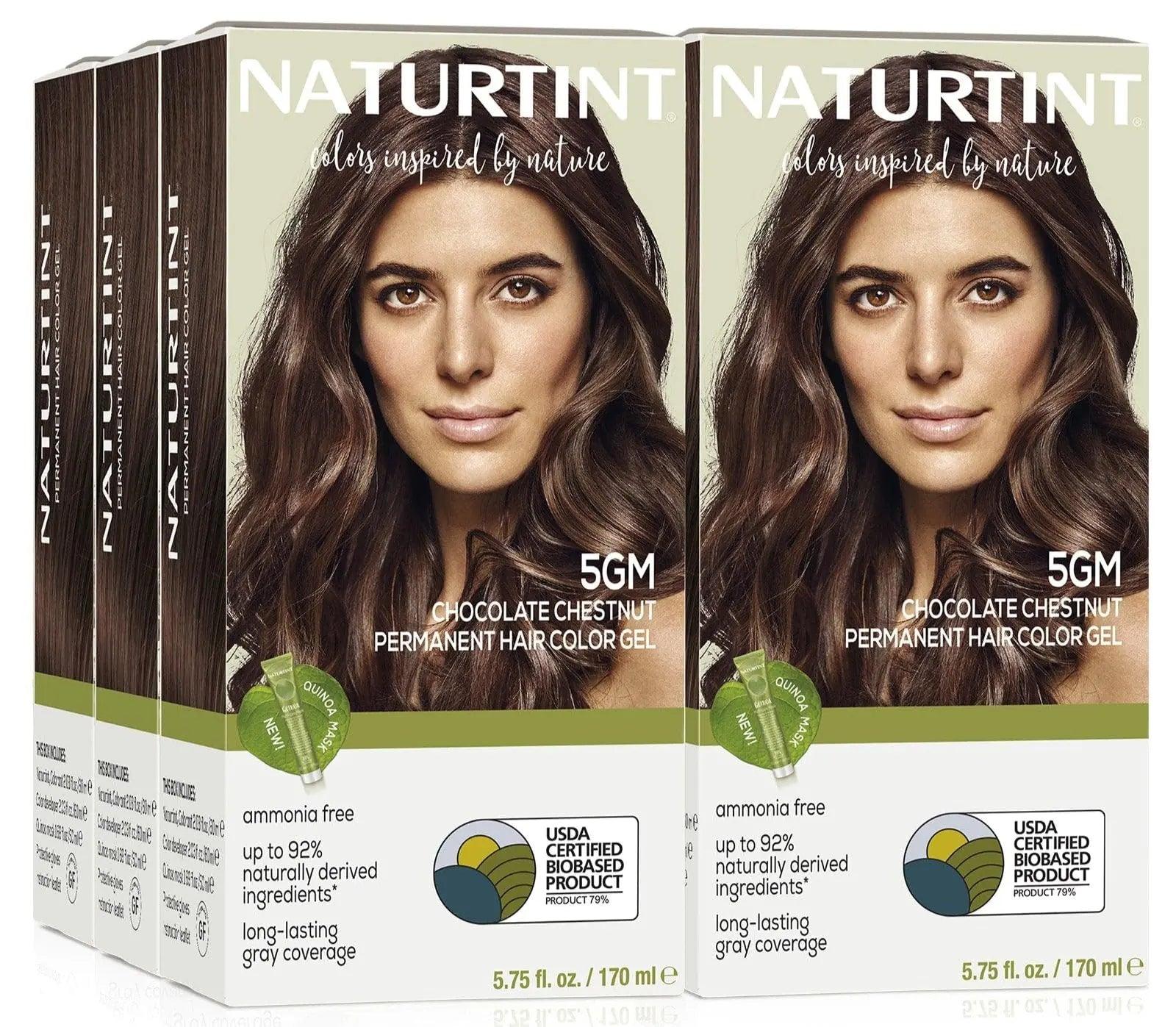 Naturtint Permanent Hair Color 5GM Chocolate Chestnut (Pack of 6), Ammonia Free, Vegan, Cruelty Free, up to 100% Gray Coverage, Long Lasting Results - Evallys.com # #