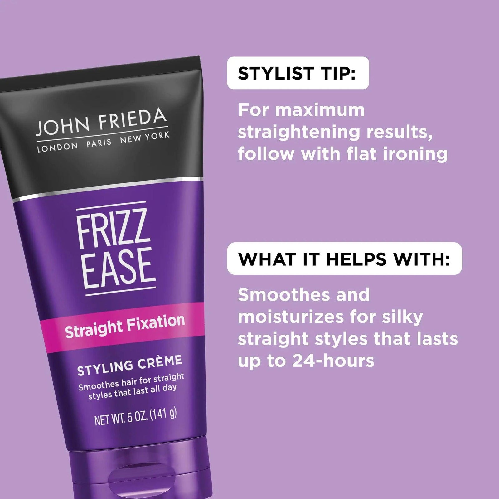 John Frieda Frizz-Ease Styling Creme, Straight Fixation, 5 Oz (Pack of 3) 5 Ounce (Pack of 3) - Evallys.com # #