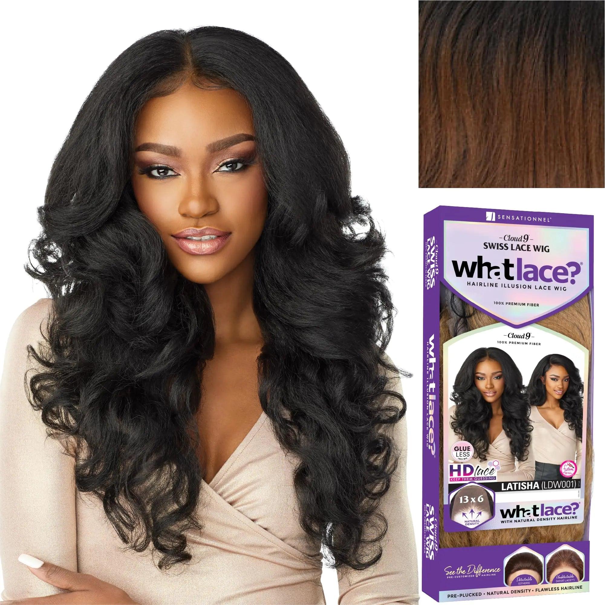 Sensationnel What lace 13x6 wigs - latisha synthetic wig cloud 9 with preplucked hairline hd lace - Whatlace Latisha (T1B/30) T1B/30 - Evallys.com # #