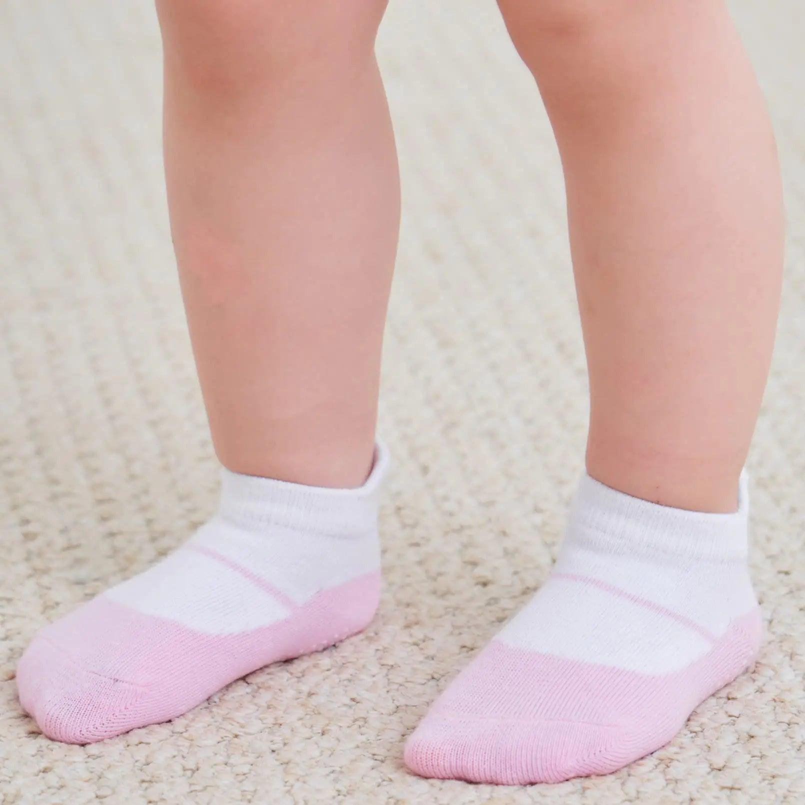 Zaples Baby Non Slip Grip Ankle Socks with Non Skid Soles for Infants Toddlers Kids Boys Girls 6-12 Months Mary Janes - 12 Pairs - Evallys.com # #