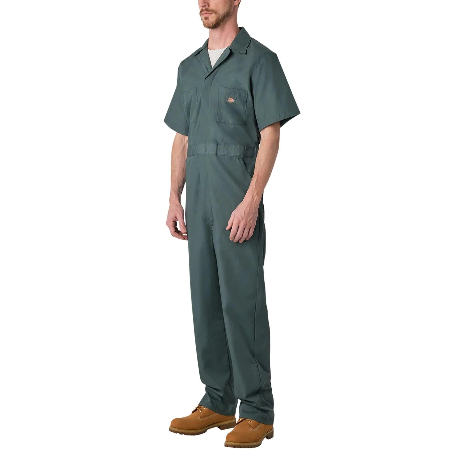 Dickies Men's Short-Sleeve Coverall Large Lincoln Green - Evallys.com # #