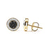 Men's 10K Yellow Gold 1/3 Cttw White and Black Treated Diamond Earring (Black / I-J Color, I2-I3 Clarity) - Evallys.com # #