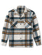 COOFANDY Men's Flannel Shirts Casual Button Down Plaid Shirt Jacket Long Sleeve Fleece Shacket with Pockets White Blue XX-Large - Evallys.com # #