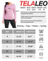 TELALEO 4 Pack Women's Compression Shirt Long Sleeve Performance Workout Baselayer Athletic Top Sports Gear Large Long Sleeve-black+grey+blue+purple - Evallys.com # #