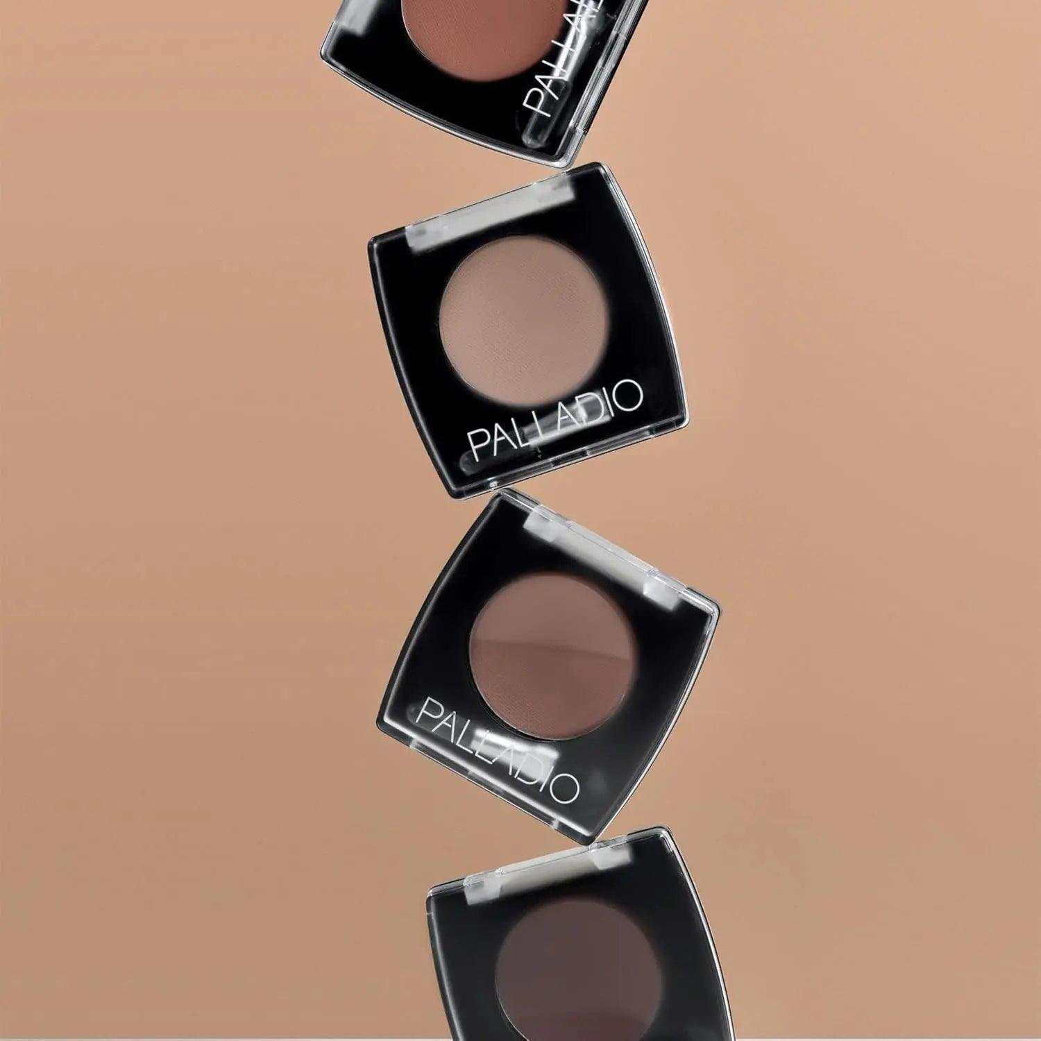 Palladio Brow Powder for Eyebrows, Soft and Natural Eyebrow Powder with Jojoba Oil & Shea Butter, Helps Enhance & Define Brows, Compact Size for Purse or Travel, Includes Applicator Brush, Auburn - Evallys.com # #