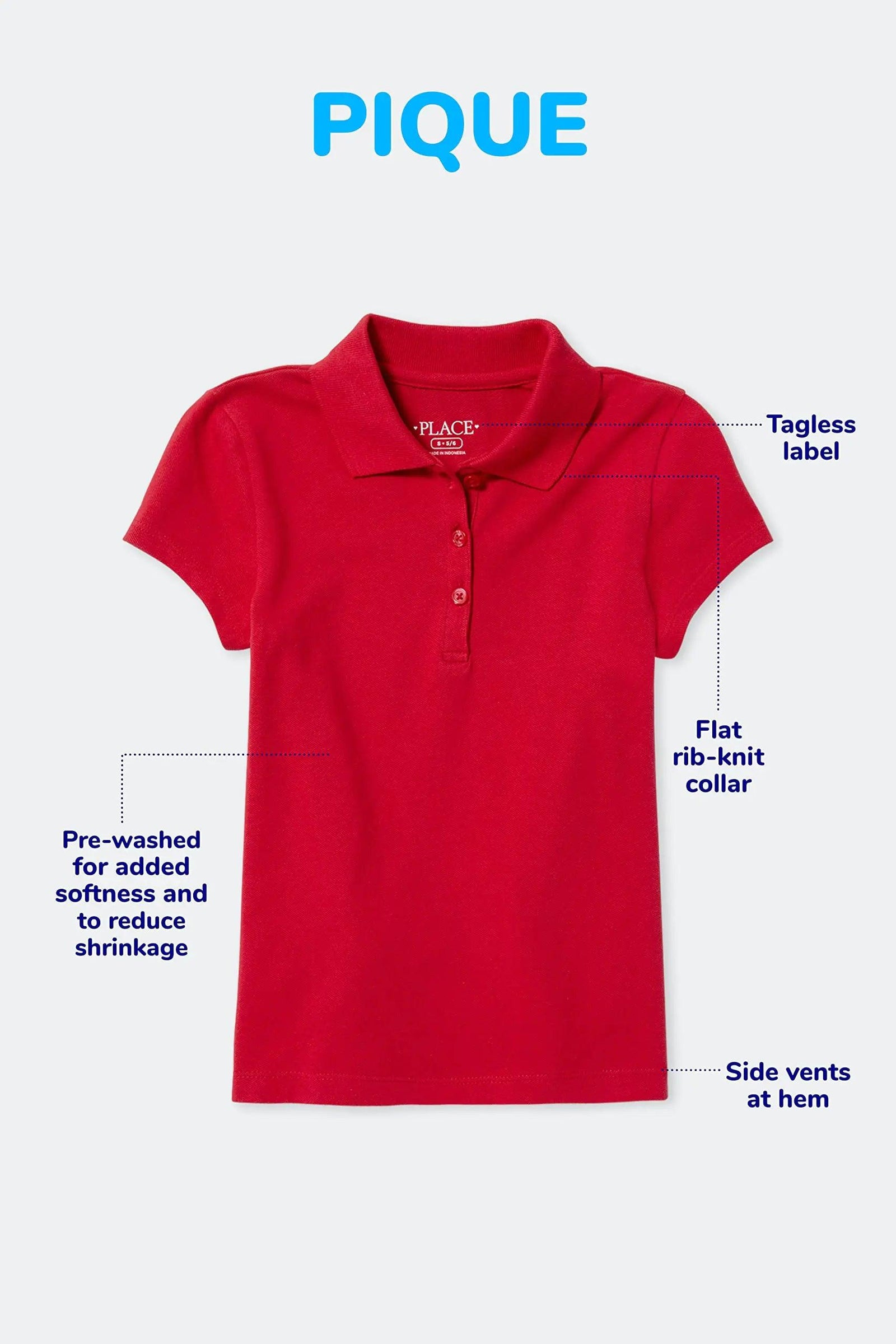 The Children's Place boys Long Sleeve Pique Polo Small Nautico Single - Evallys.com # #