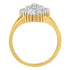 10K Yellow Gold Diamond Cocktail Ring (1/4 Cttw, I-J Color, I3 Clarity) - Evallys.com # #