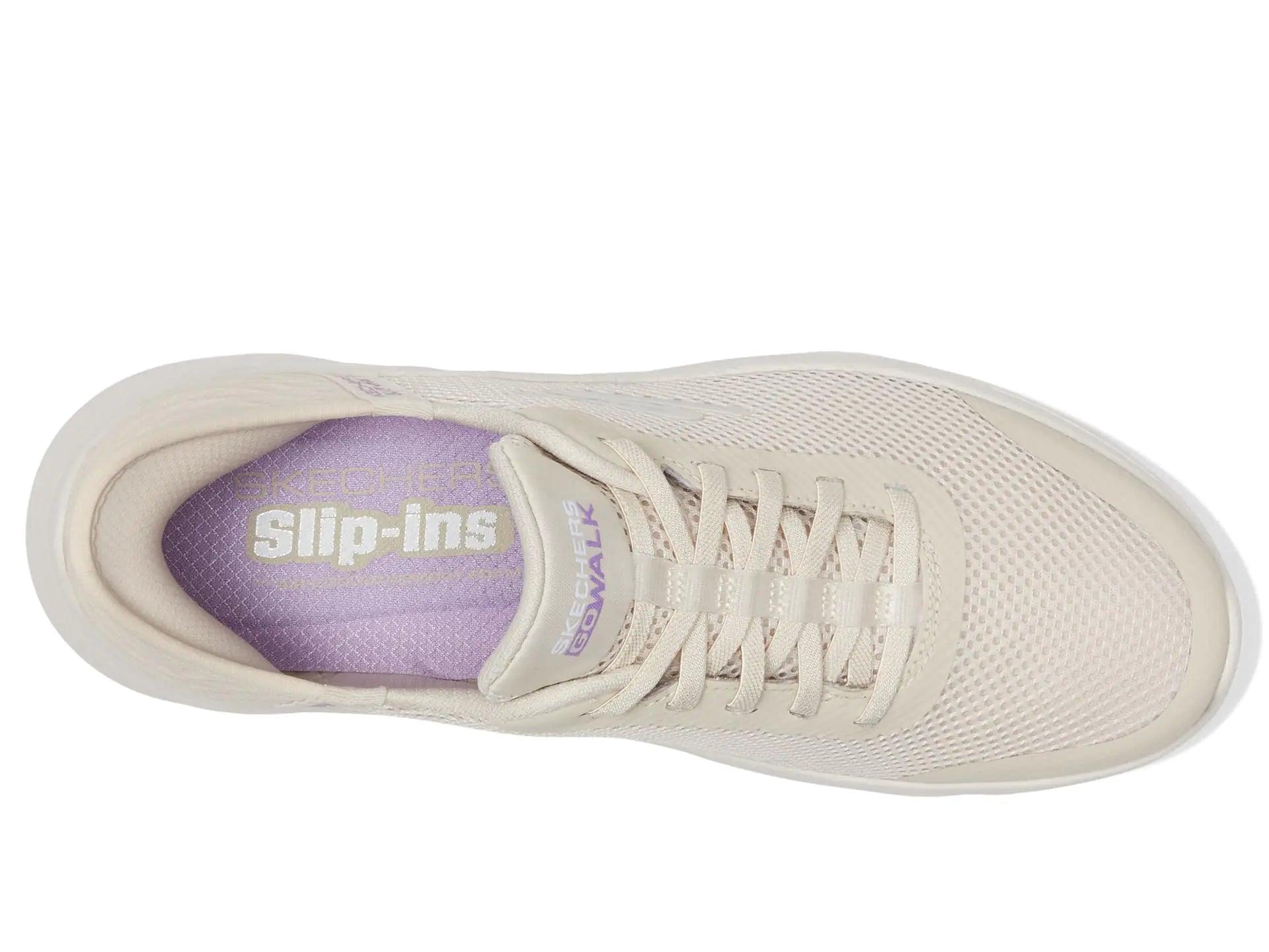 Skechers Women's Go Walk Flex Hands Free Slip-ins - Grand Entry 5 Off-white - Evallys.com # #