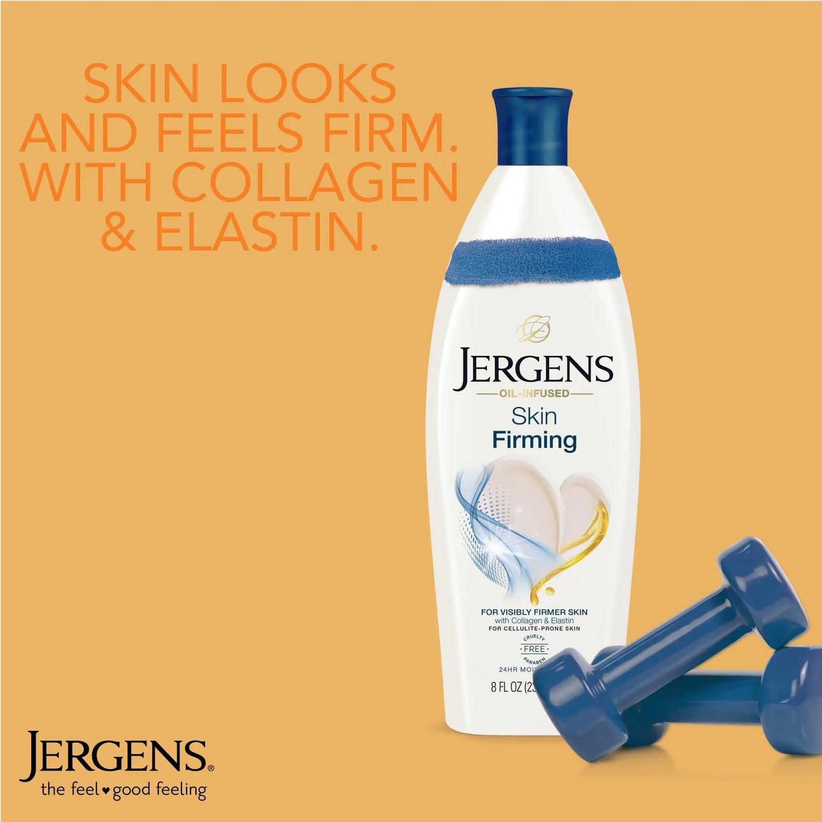 Jergens Skin Firming Body Lotion for Dry to Extra Dry Skin, Skin Tightening Cream with Collagen and Elastin, Hydralucence Blend Formula, 16.8 oz 16.8oz (Pack of 1) - Evallys.com # #