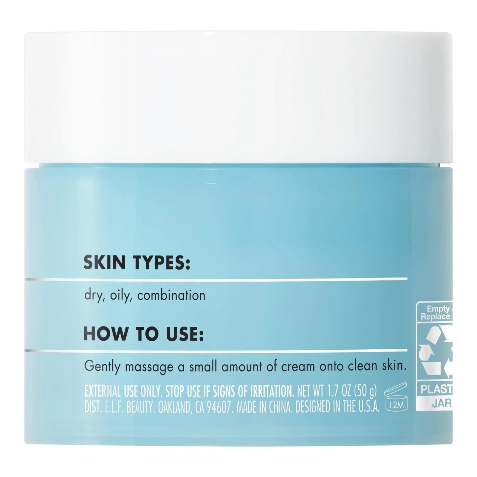 e.l.f. SKIN Holy Hydration! Face Cream, Moisturizer For Nourishing & Plumping Skin, Infused With Hyaluronic Acid, Vegan & Cruelty-Free, 1.8 Oz 1.76 Ounce (Pack of 1) - Evallys.com # #