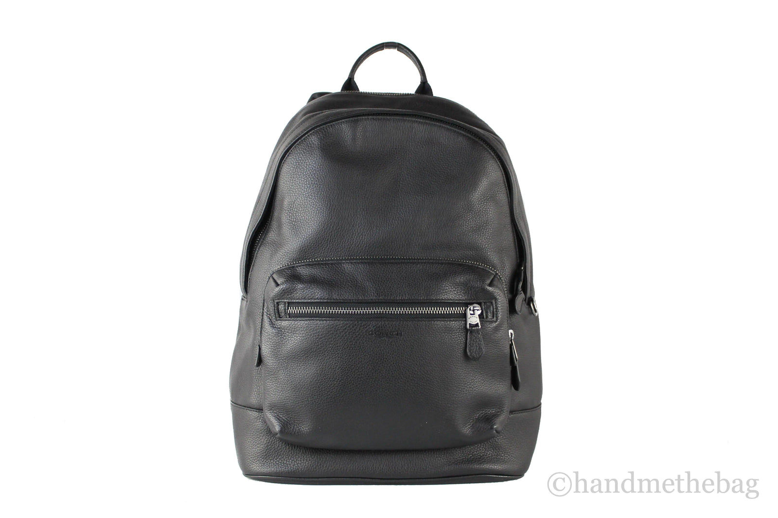 Coach Men's West Large Black Leather Backpack Shoulder Bookbag - Evallys.com # #