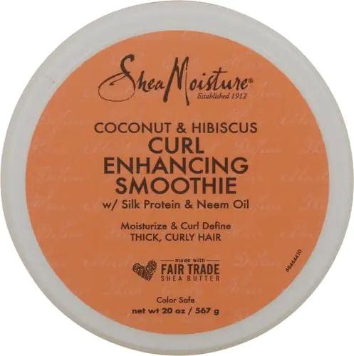 SheaMoisture Curl Enhancing Smoothie Hair Cream for Thick, Curly Hair Coconut and Hibiscus Sulfate Free and Paraben Free Curl Cream 20 oz - Evallys.com # #