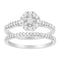 10K White Gold Diamond Engagement Ring and Wedding Band Set (3/8 Cttw, I-J Color, I2-I3 Clarity) - Evallys.com # #