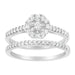 10K White Gold Diamond Engagement Ring and Wedding Band Set (3/8 Cttw, I-J Color, I2-I3 Clarity) - Evallys.com # #