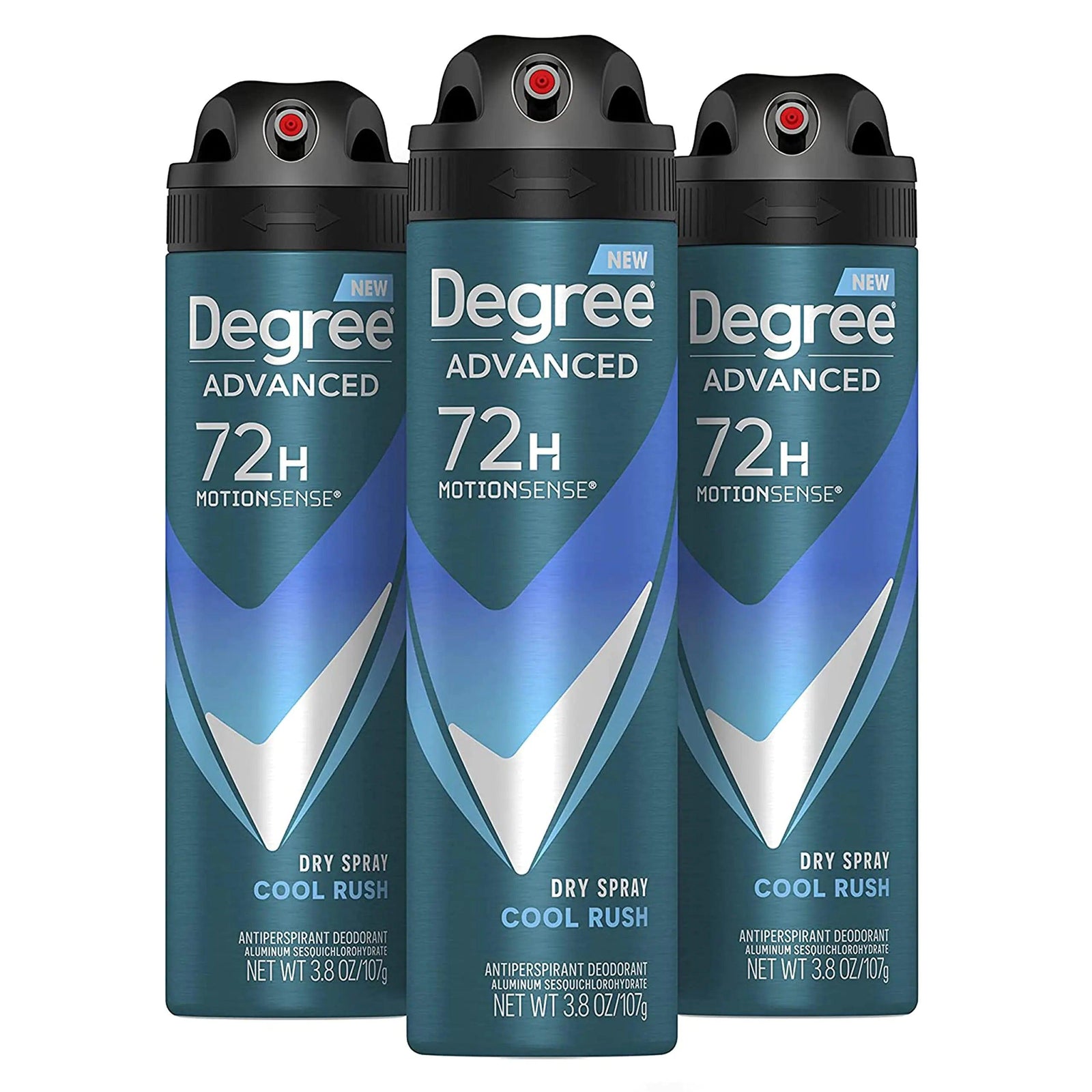 Degree Men Antiperspirant Deodorant Dry Spray Cool Rush 3 count Deodorant for Men With MotionSense Technology 3.8 oz Fresh 3.8 Ounce (Pack of 3) - Evallys.com # #