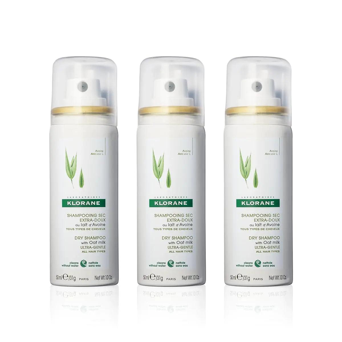 Klorane Dry Shampoo with Oat Milk Yellow 3 to go Bundle - Evallys.com # #