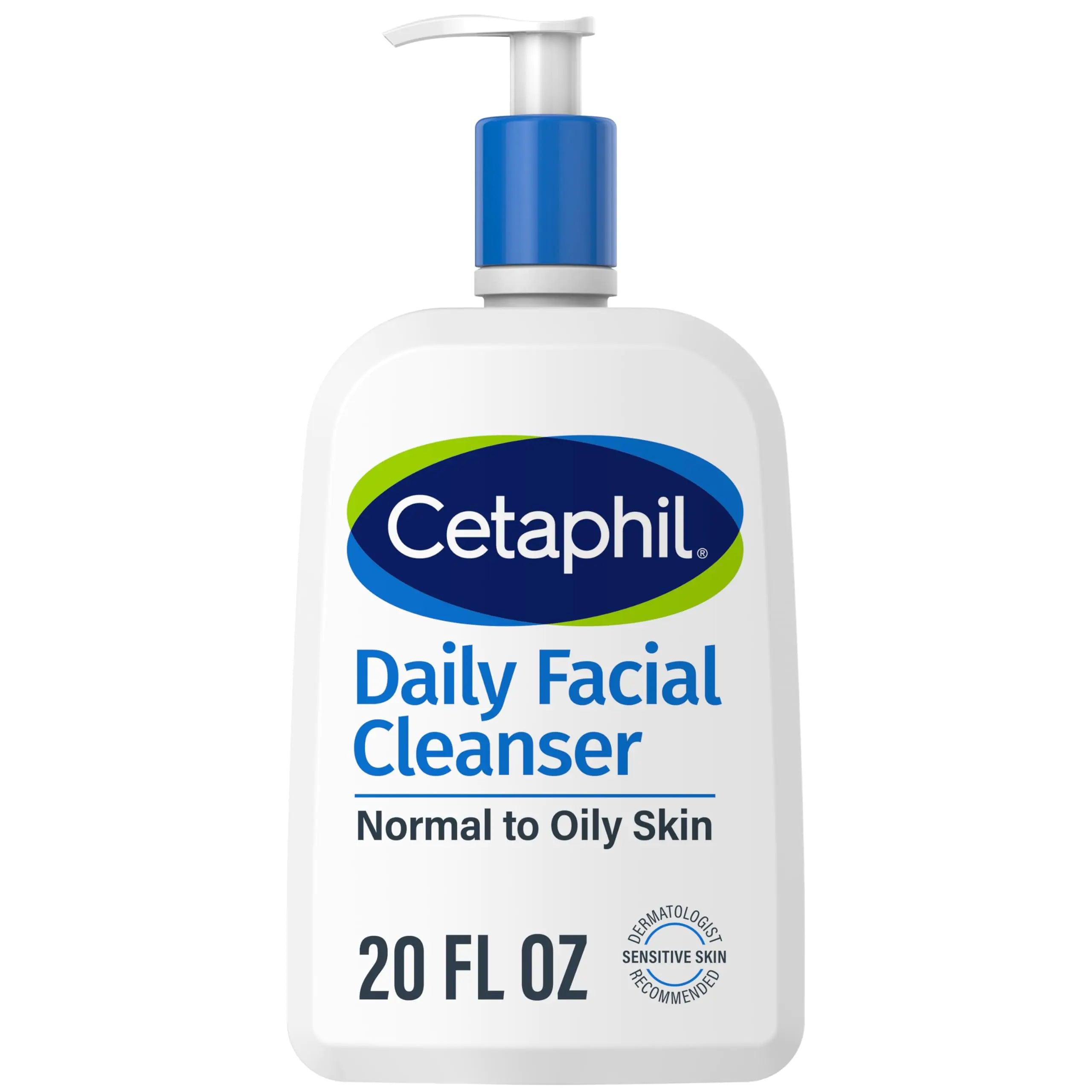 Cetaphil Face Wash, Daily Facial Cleanser for Sensitive, Combination to Oily Skin, NEW 20 oz, Gentle Foaming, Soap Free, Hypoallergenic NEW 20oz - Evallys.com # #