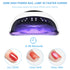 Wisdompark LED Nail Lamp 220W for Gel Nails Fast Curing Dryer with 57pcs Lamp Beads 4 Timers Professional UV Light for Home Salon Nail Art Tools White - Evallys.com # #