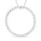 .925 Sterling Silver 3/4 Cttw Round Diamond Spiral Curved Circle Pendant 18" Necklace (I-J Color, I3 Clarity) - Evallys.com # #