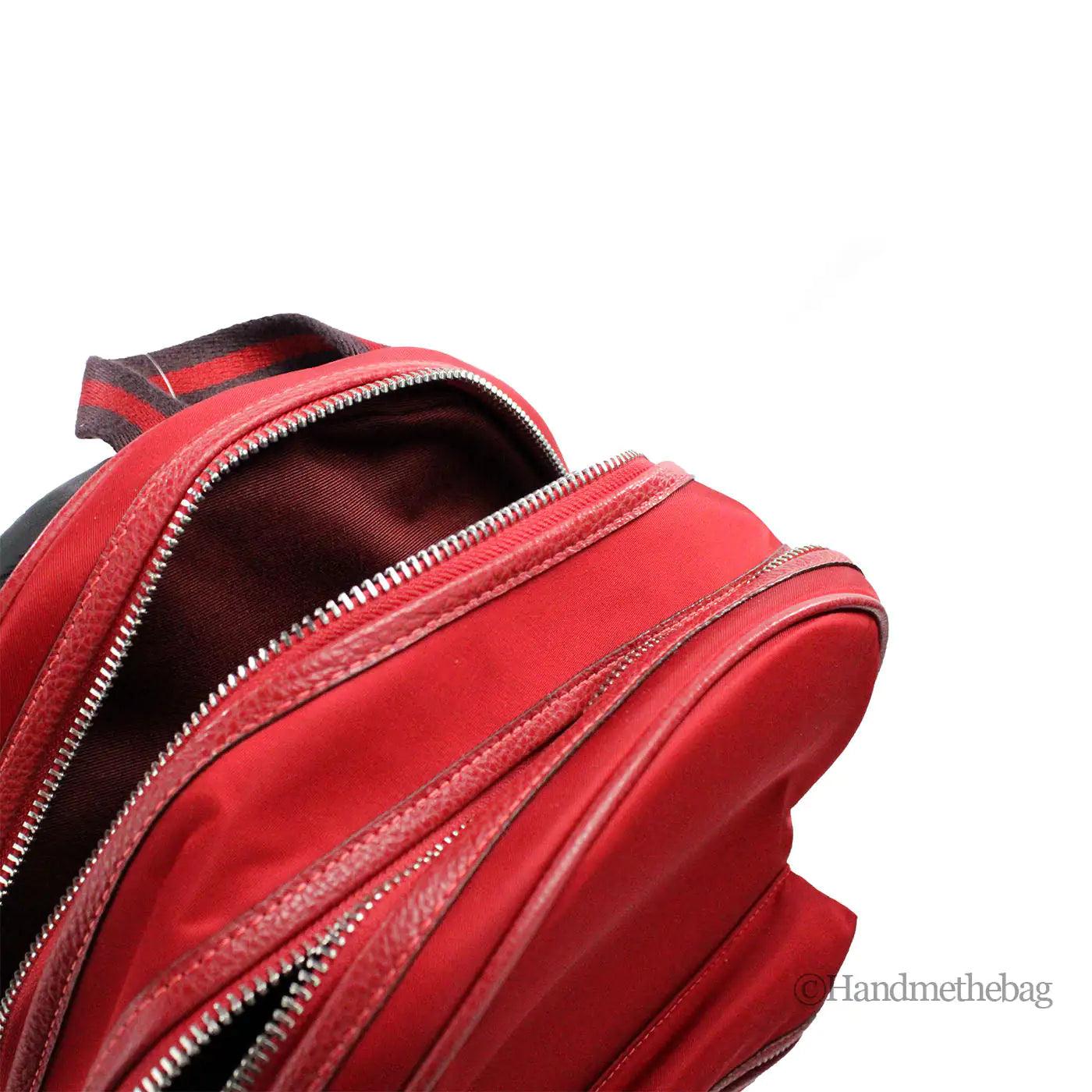 Coach Ellis Medium Nylon 1941 Red Shoulder Backpack - Evallys.com # #