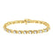 10K Yellow Gold Plated Sterling Silver 1 cttw Diamond Link Bracelet (J-K Clarity, I1-I2 Color) - Size 7" - Evallys.com # #