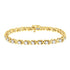 10K Yellow Gold Plated Sterling Silver 1 cttw Diamond Link Bracelet (J-K Clarity, I1-I2 Color) - Size 7" - Evallys.com # #