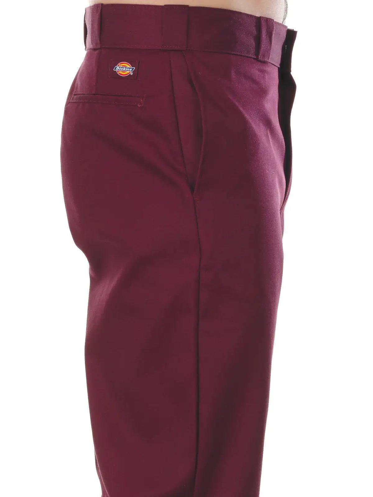 Dickies Men's Original 874 Work Pants 32W x 30L Maroon V1 - Evallys.com # #