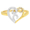 10K Two-Toned Gold Diamond Heart Shape Cluster Ring (1/6 Cttw, H-I Color, I1-I2 Clarity) - Evallys.com # #