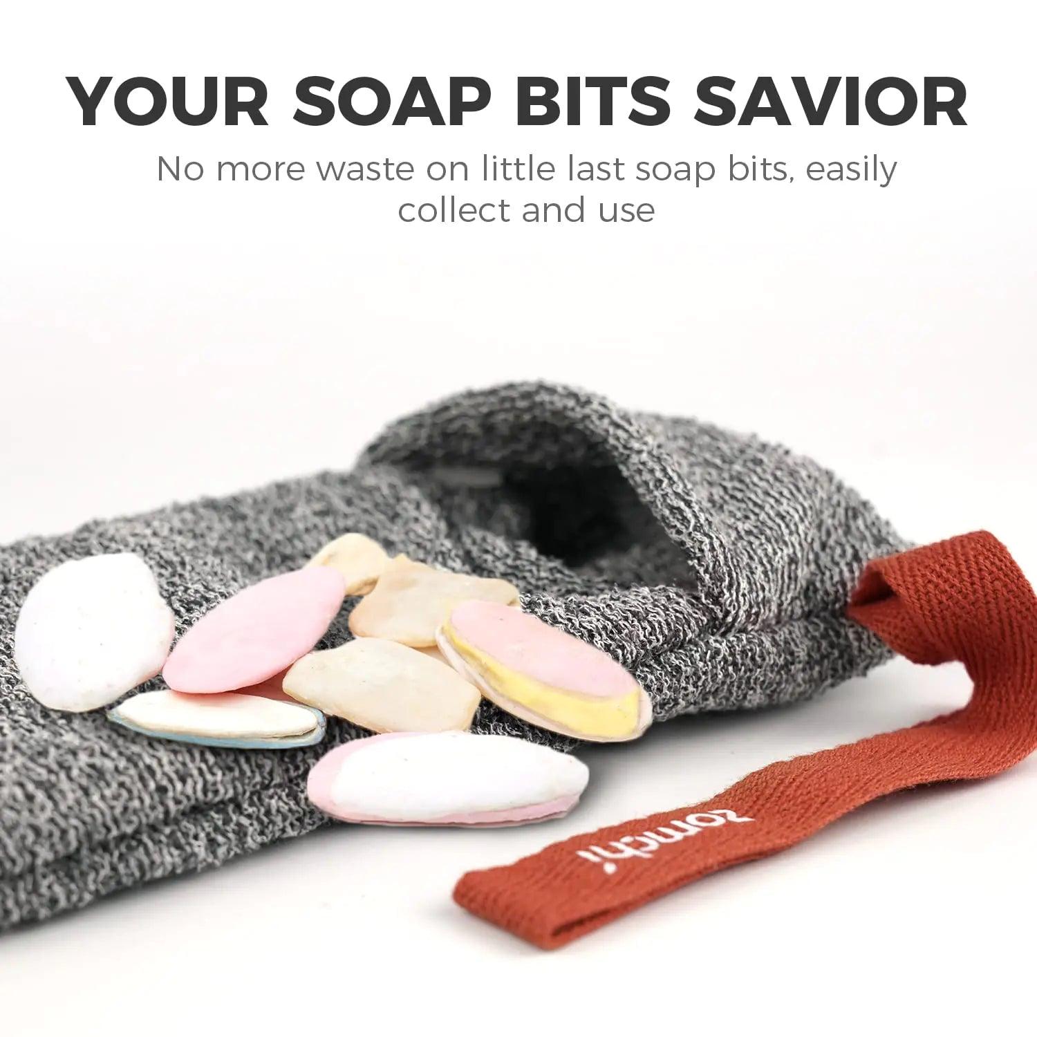 ZOMCHI 2 Pieces Soap Bags, Soap Savers for Bar Soap for Deep Exfoliating,Soap Sock for Use in Shower - Evallys.com # #