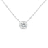 10K Gold 1/10 Carat Round Brilliant-Cut Diamond Modern Bezel-Set Solitaire 16"-18" Pendant Necklace - Evallys.com # #