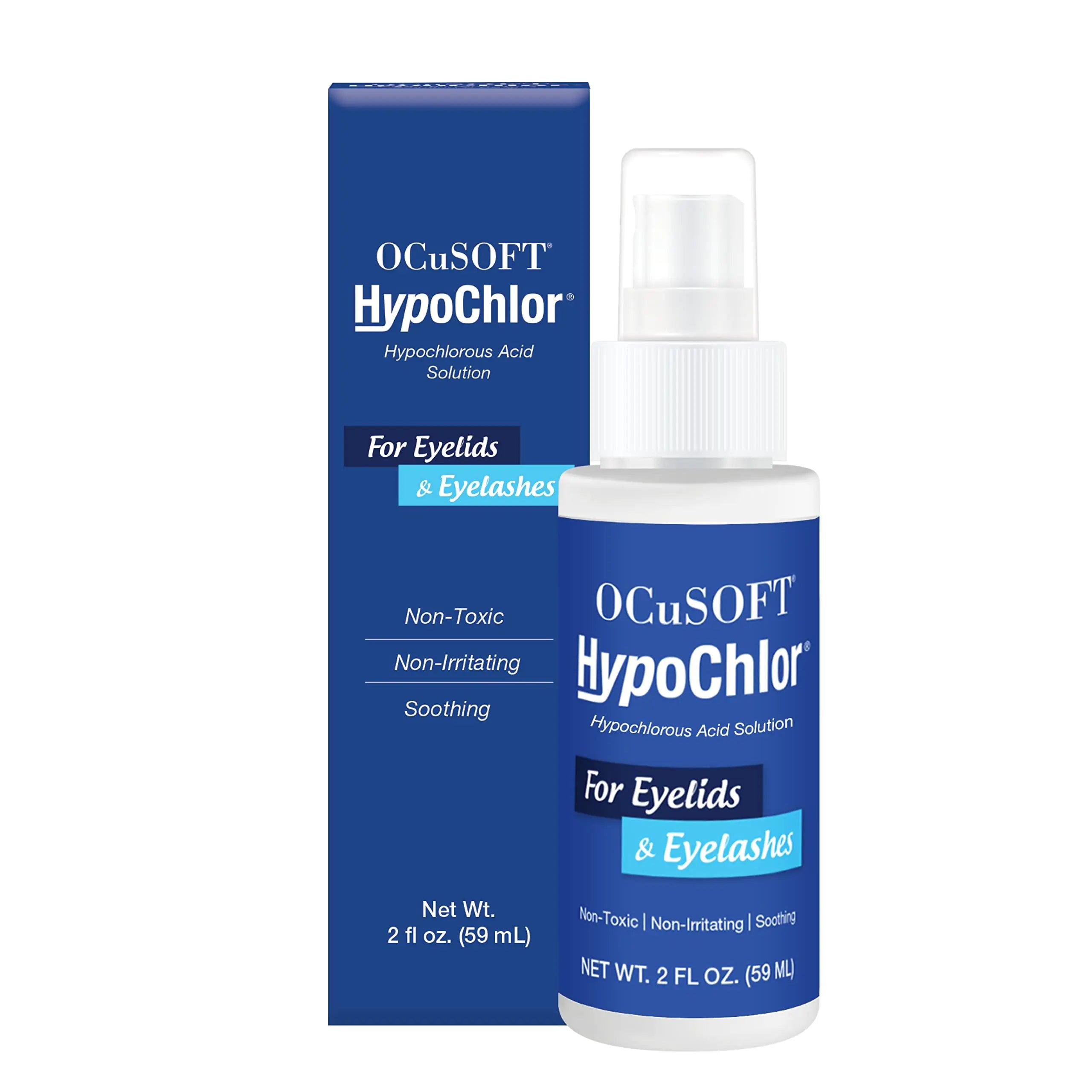 OCuSOFT HypoChlor Spray - Non-Irritating Hypochlorous Acid Spray & Eyelid Cleanser Solution to Remove Oil & Debris- 2 fl oz - Evallys.com # #