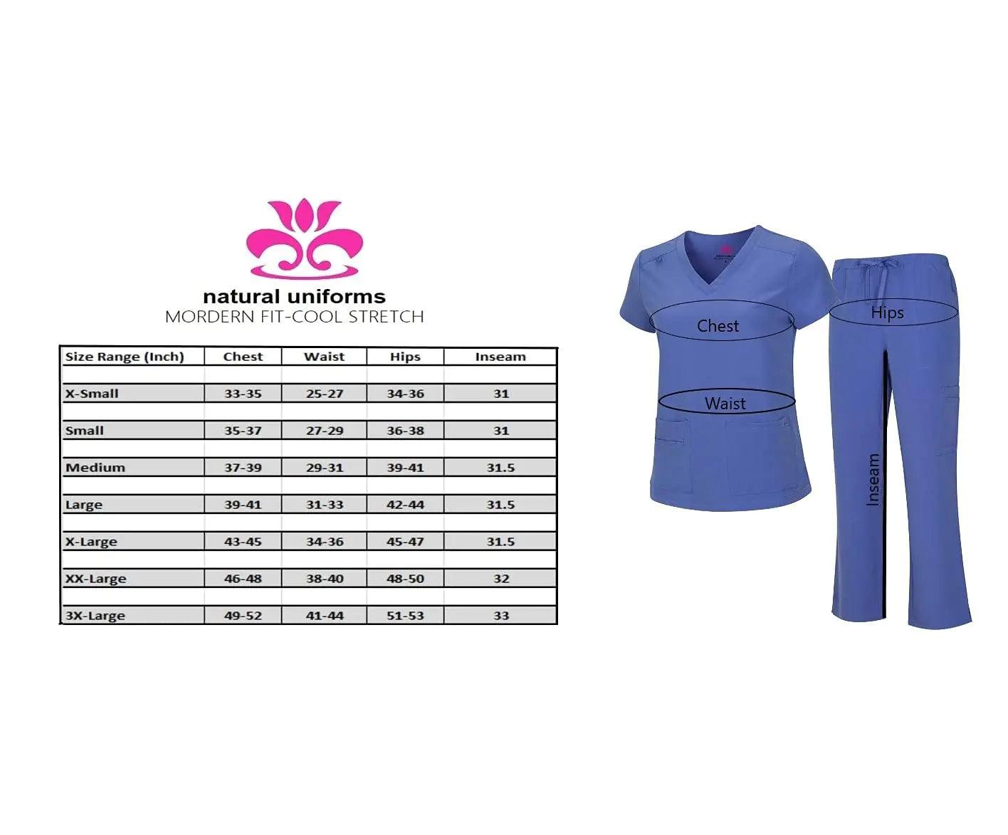 M&M SCRUBS Women's Breathable Cool Stretch Fabric Scrub Top and cargo Pant Set W.b X-Small-Petite - Evallys.com # #