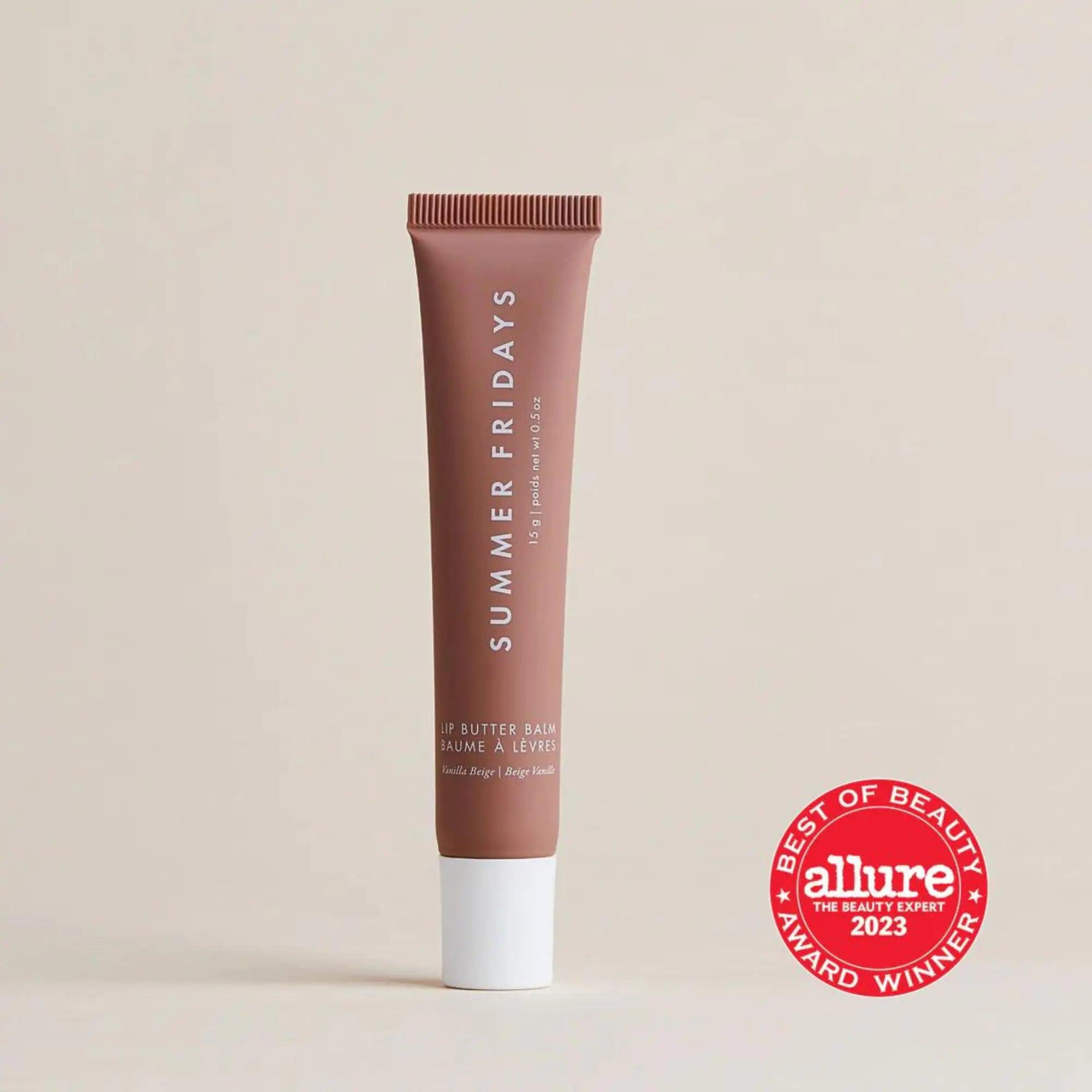Summer Fridays Lip Butter Balm - Conditioning Lip Mask and Lip Balm for Instant Moisture, Shine and Hydration - Sheer-Tinted, Soothing Lip Care - Vanilla Beige (.5 Oz) Sheer Beige - Evallys.com