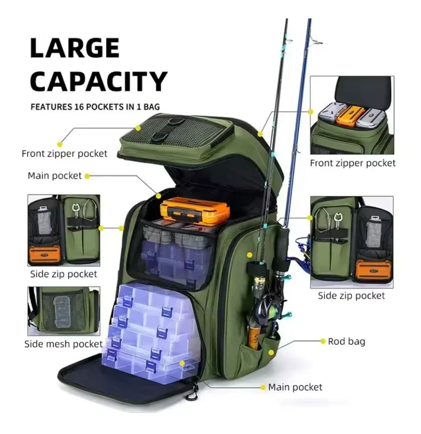 Waterproof Fishing Gear Backpack

