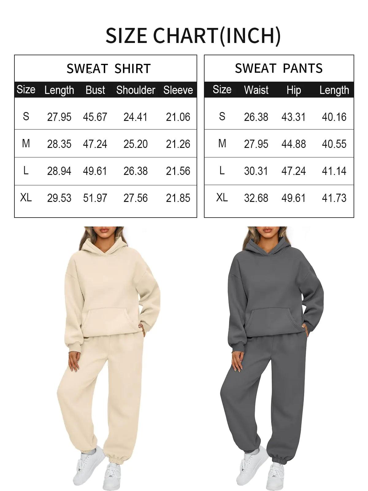 AUTOMET Womens 2 Piece Outfits Lounge Hoodie Sweatsuit Sets Oversized Sweatshirt Baggy Fall Fashion Sweatpants with Pockets Black Small - Evallys.com # #