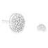 .925 Sterling Silver 1 1/2 Cttw Round-Cut Diamond Oval Shaped Stud Earrings (I-J Color, I3 Clarity) - Evallys.com # #