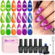 Beetles 6 Colors Summer Neon Cat Eye Gel Nail Polish Kit with Double-ended Magnet, Bright Orange Blue Green Purple Holographic Glitter Magic Spells Soak Off UV Led Gel Nail Polish Set Nail Art 0 - 6 Colors Cat Eyes Magic Spells - Evallys.com