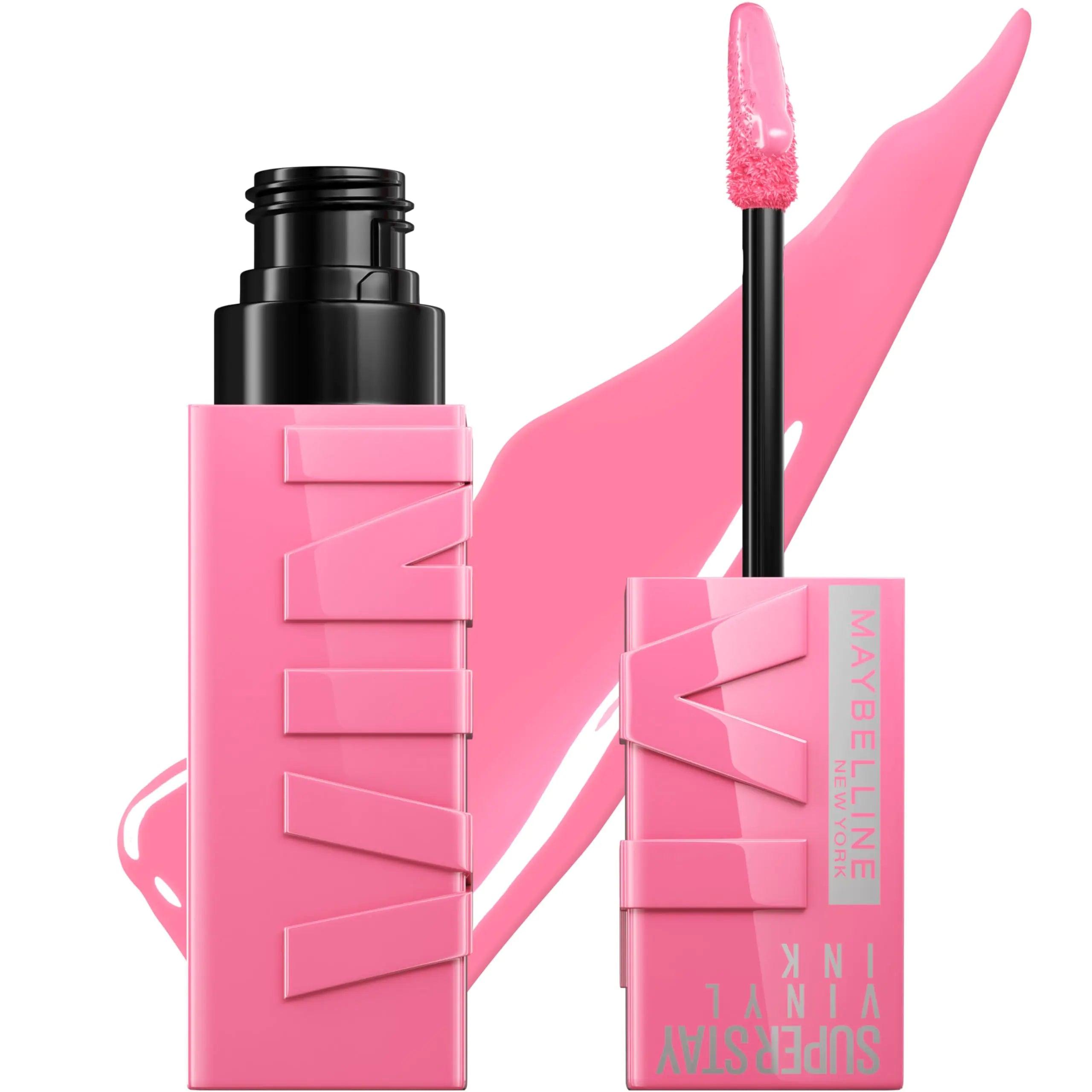 MAYBELLINE Super Stay Vinyl Ink Longwear No-Budge Liquid Lipcolor Make Up, Highly Pigmented Color and Instant Shine, Upbeat, 1 Count 155 UPBEAT 0.14 Fl Oz (Pack of 1) - Evallys.com # #