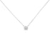 10K White Gold 1/4 Carat Round Diamond Miracle Plate Bezel Set Modern Suspended Round 18” Pendant Necklace (I-J Color, I2-I3 Clarity) - Evallys.com # #