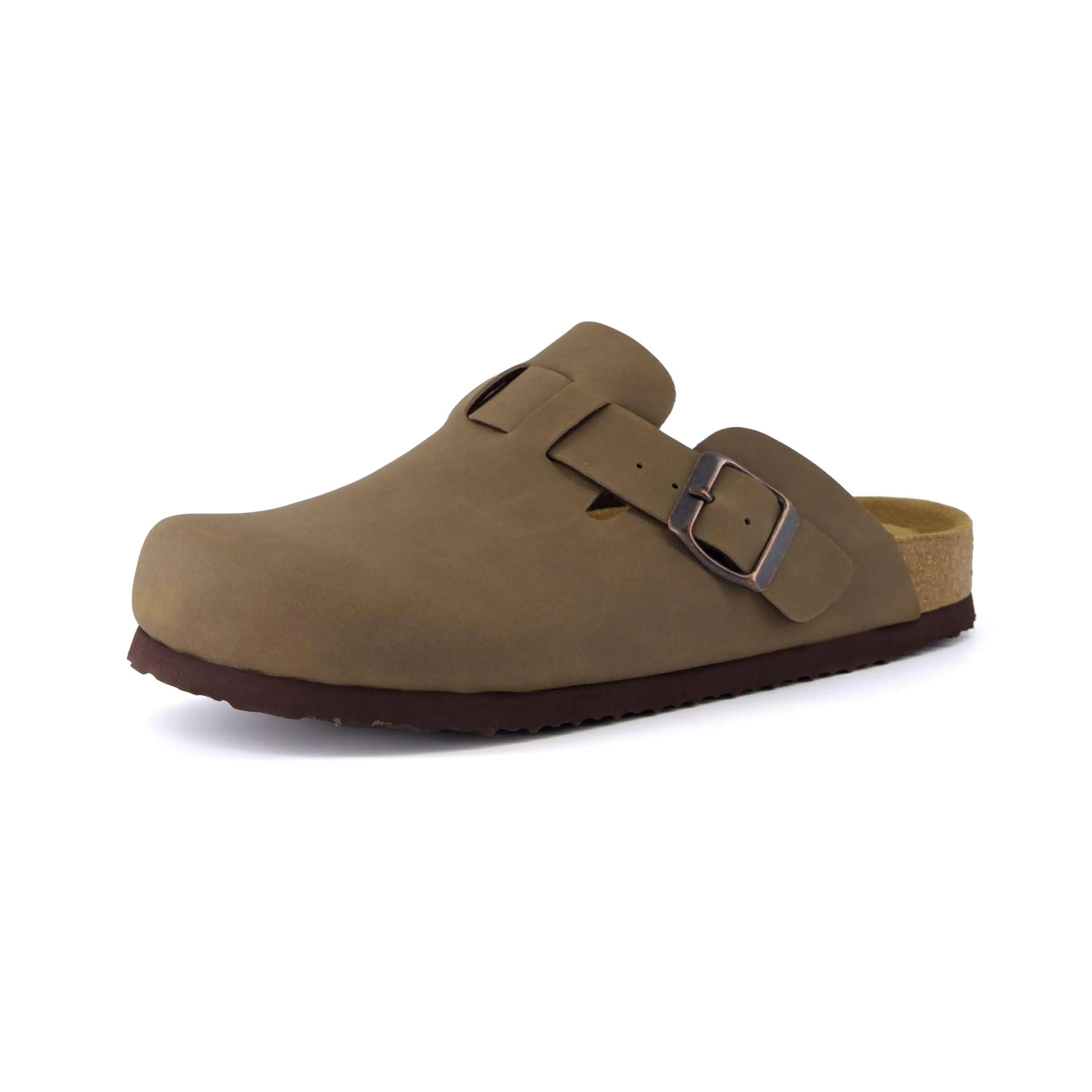 CUSHIONAIRE Women's Hana Cork Footbed Clog with +Comfort, Wide Widths Available 7 Brown - Evallys.com # #