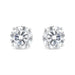 10K White Gold 1.00 Cttw Round Brilliant-Cut Diamond Classic 4-Prong Stud Earrings with Screw Backs (J-K Color, I2-I3 Clarity) - Evallys.com # #