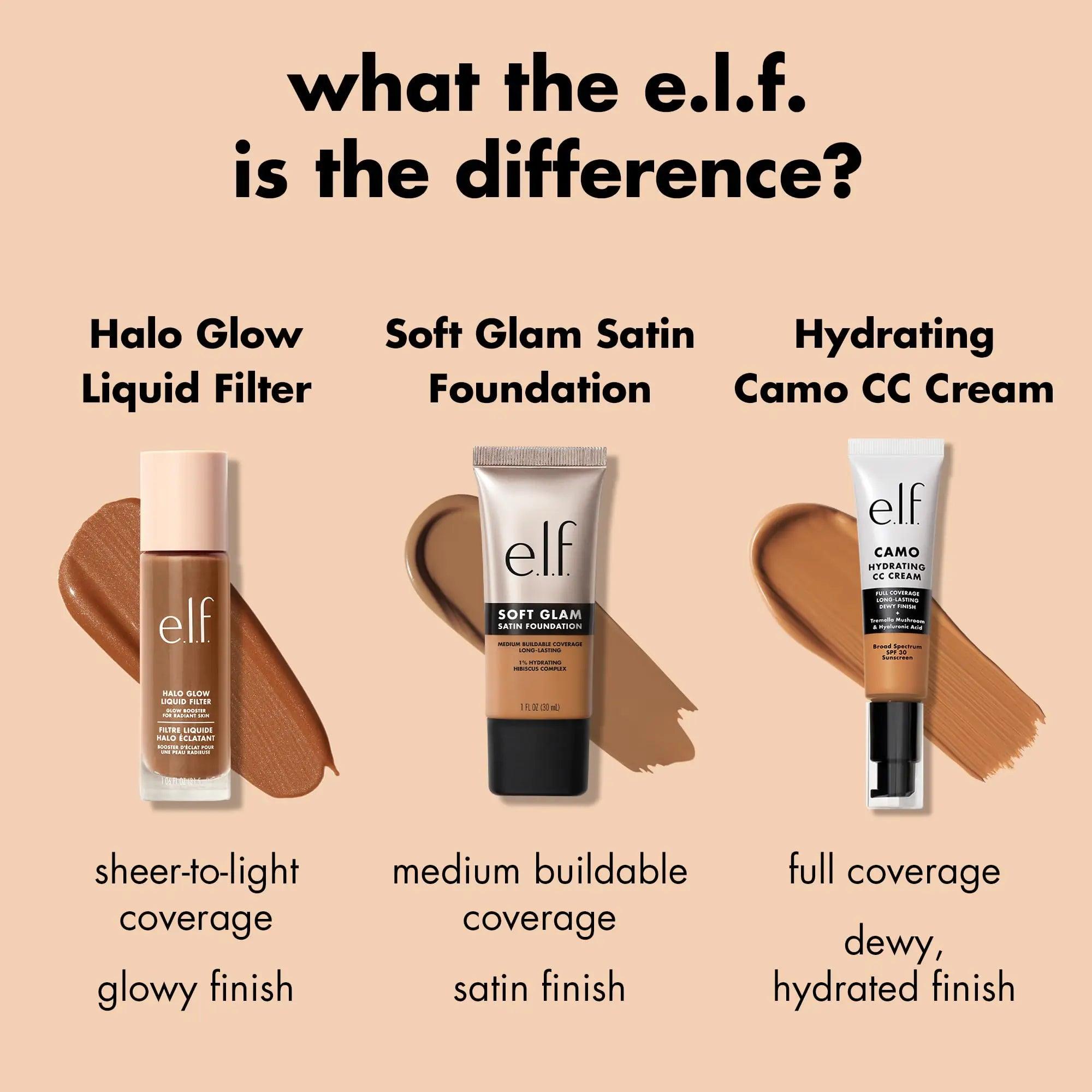 e.l.f. Soft Glam Foundation, Medium Coverage, Long-Lasting & Buildable Foundation For A Smooth, Satin Finish, Vegan & Cruelty-Free, 62 Rich Warm - Evallys.com # #