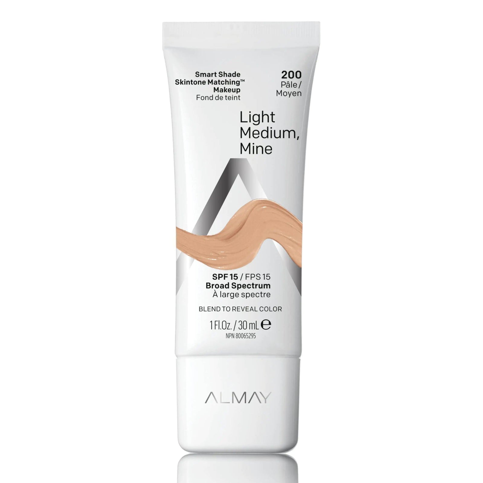 Almay Skintone Matching Foundation, Smart Shade Face Makeup, Hypoallergenic, Oil Free-Fragrance Free, Dermatologist Tested with SPF 15, Light, Medium Mine, 1 Oz 200 Light, Medium Mine 1 Fl Oz (Pack of 1) - Evallys.com # #