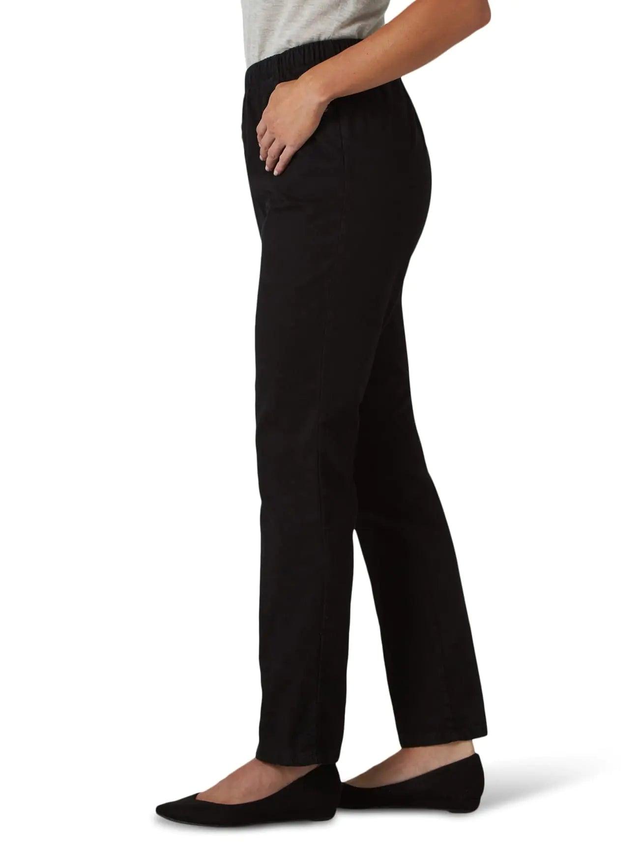 Chic Classic Collection Womens Stretch Elastic Waist Pull-On Legging Pant 14 Petite Black Denim - Evallys.com # #