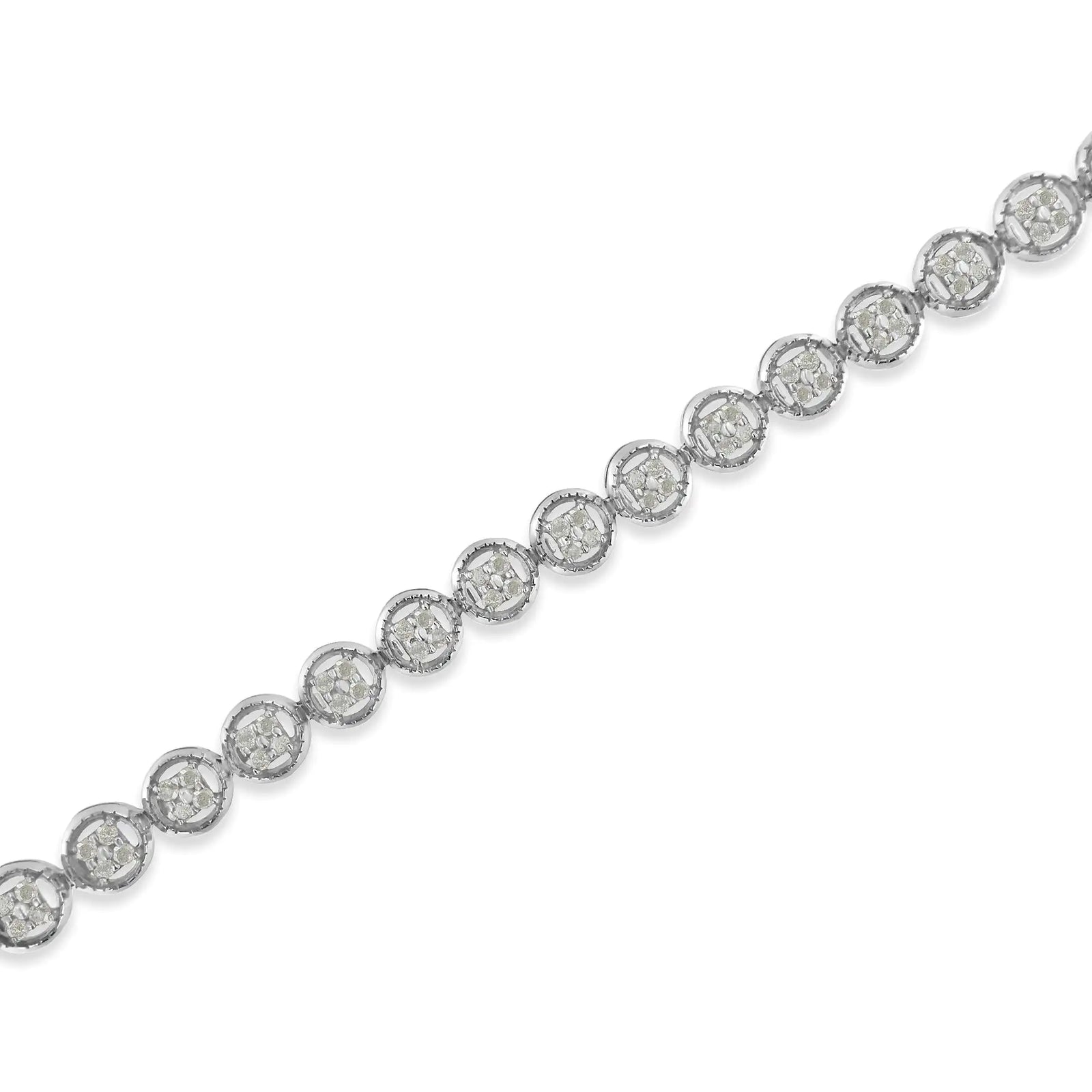 .925 Sterling Silver 1-1/3 Cttw Diamond 7