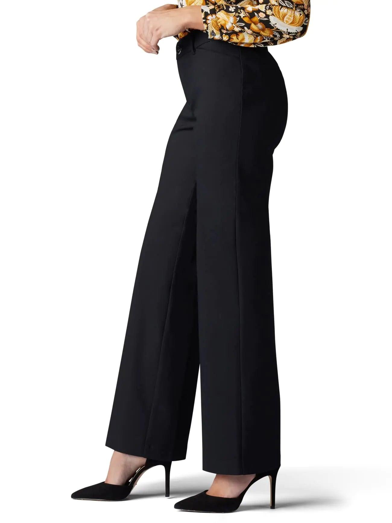 Lee Women's Ultra Lux Comfort with Flex Motion Trouser Pant 4 Long Black - Evallys.com # #