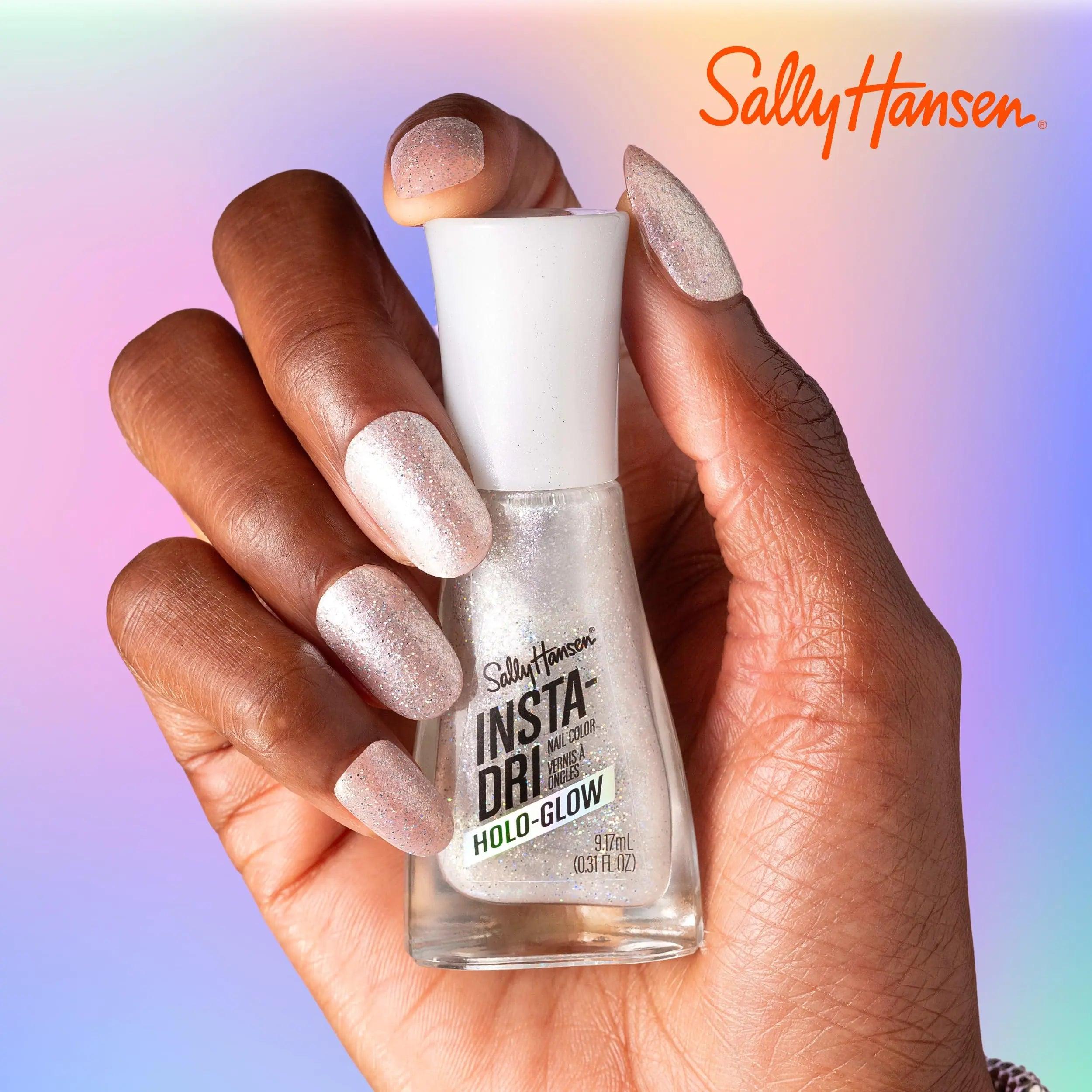 Sally Hansen Insta-Dri® Holo-Glow, Chrome Zone, Quick Dry, Long Lasting, Streak-Free Shine, Metallic Black Nail Polish 0.3 Fl Oz (Pack of 1) - Evallys.com # #