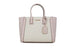 Michael Kors Kali Medium Optic White Rose Gold Signature PVC Satchel iPad Case Handbag - Evallys.com # #