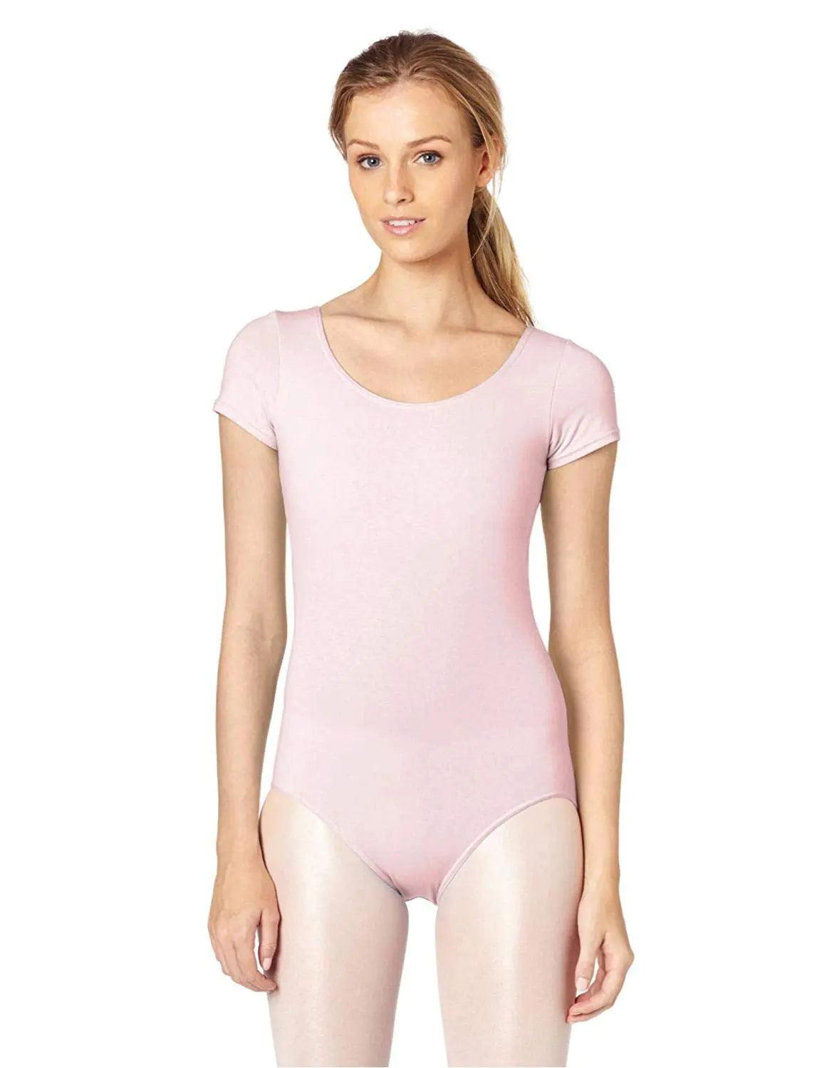 Capezio Women's Classic Short Sleeve Leotard Small Pink - Evallys.com # #