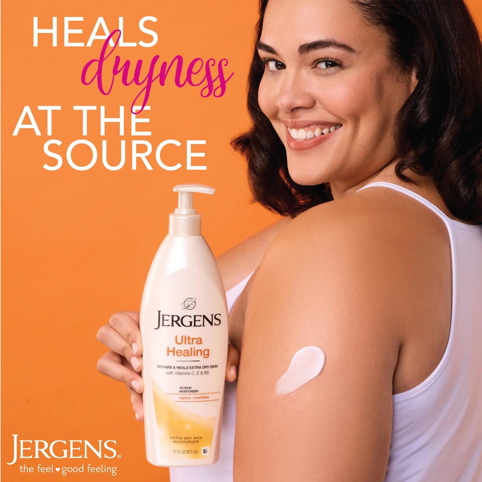 Jergens Ultra Healing Moisturizer for Dry Skin, Hand and Body Lotion, with Hydralucence Blend, Vitamins C, E and B5, 3 Oz, Pack of 8 3 Fl Oz (Pack of 8) - Evallys.com # #